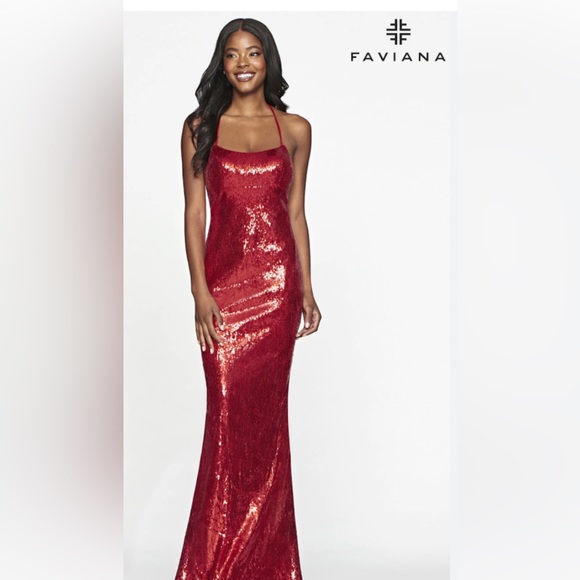 Beautiful Valentines Day Gown! Faviana Glamour Gown New w/ Tags. Size 8. Elegant - Picture 2 of 6